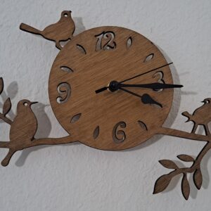 Horloge murale oiseaux