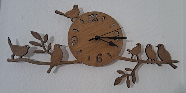 Horloge murale oiseaux