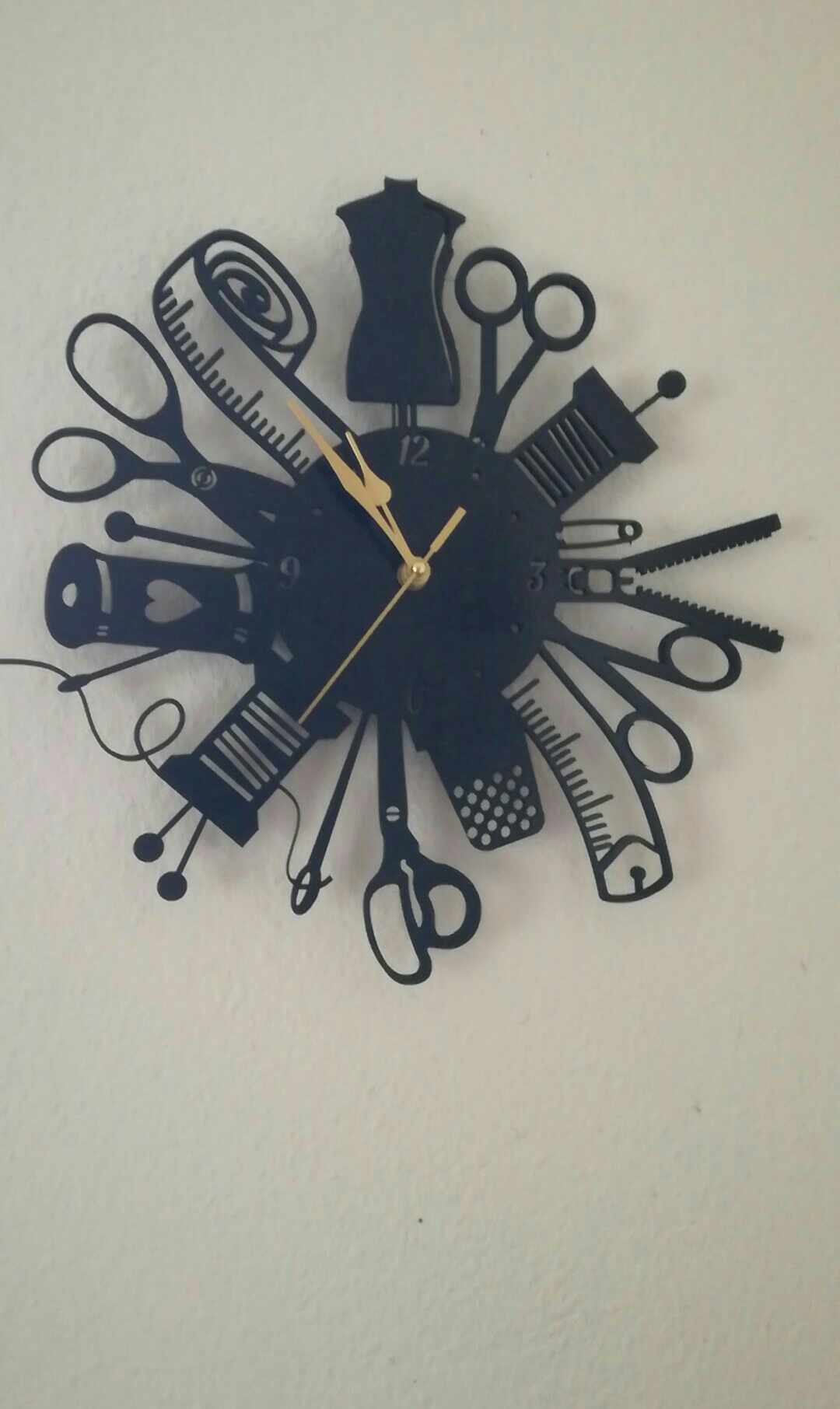 Horloge murale couture