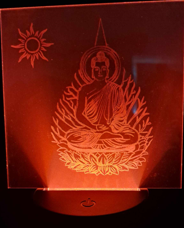 Lampe led effet 3D Boudha