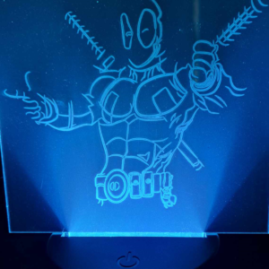 Lampe led effet 3D Deadpool
