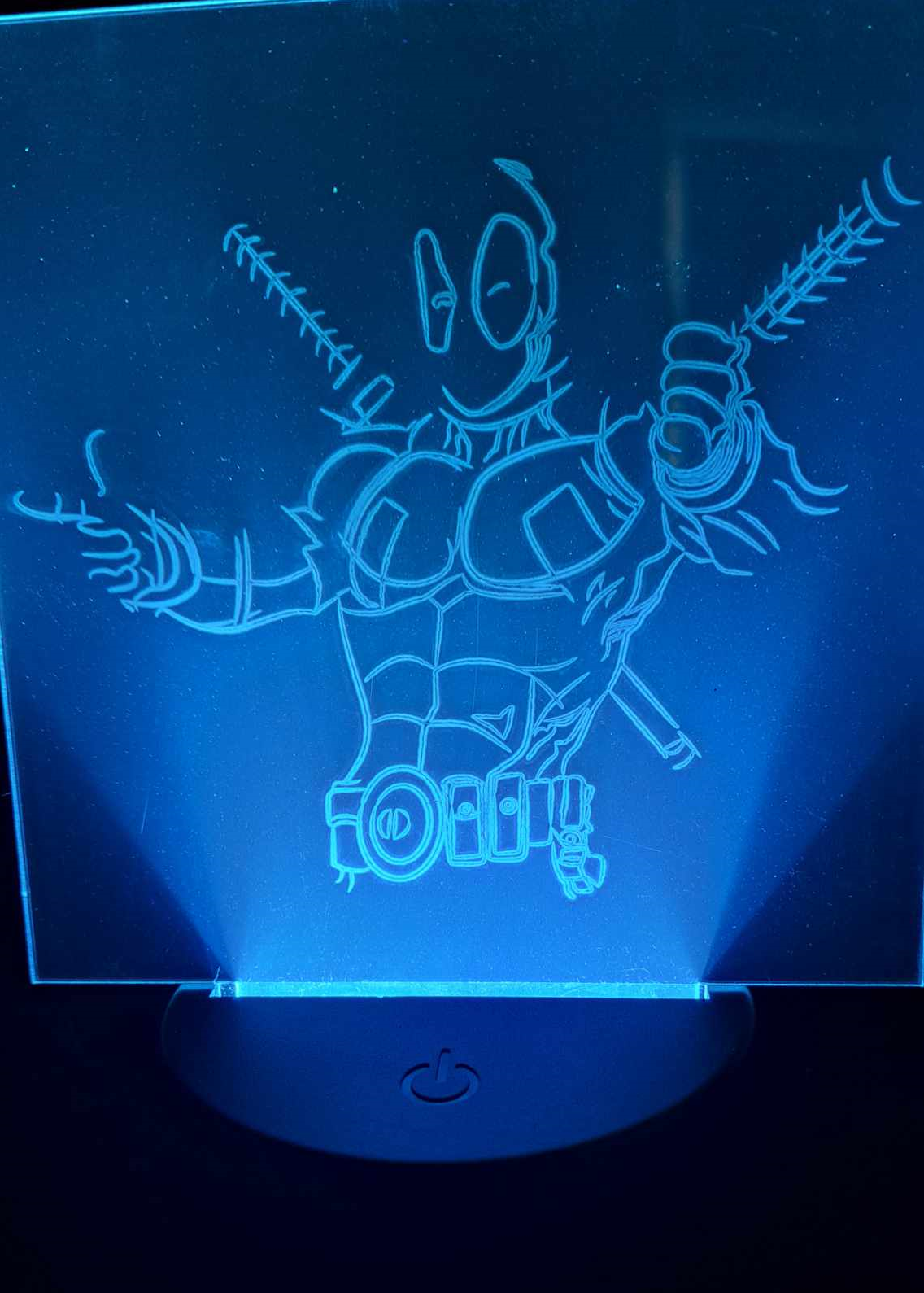 Lampe led effet 3D Deadpool