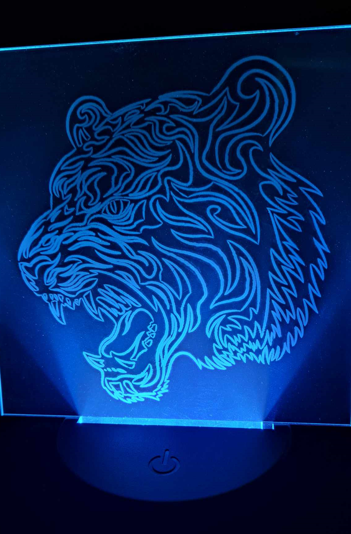 Lampe led effet 3D Tigre