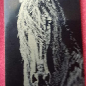 Pendentif plaque cheval