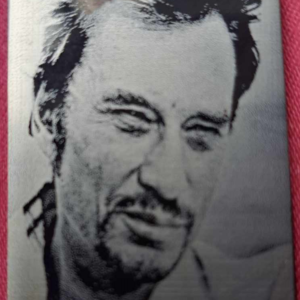 Pendentif plaque Johnny Hallyday