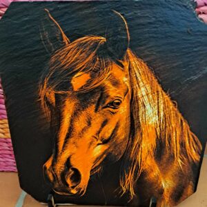 ardoise peinte cheval