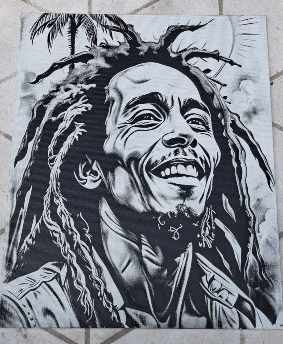 Bob Marley toile peinte