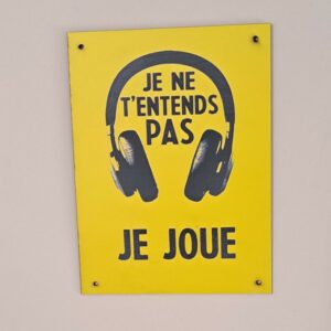 pancarte de porte "Je joue"