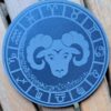 Lot 4 sous verres en acier Gravés signes du Zodiac – Image 9